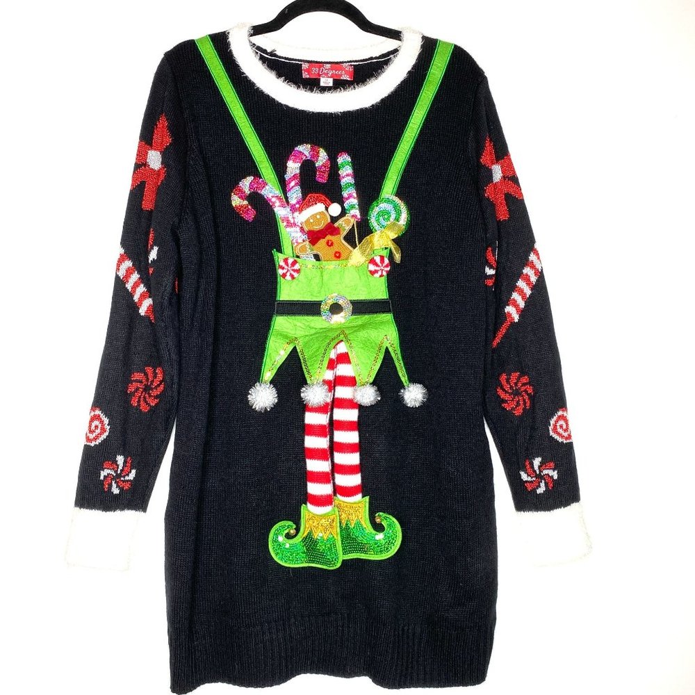 33 Degrees Elf Christmas Sweater
